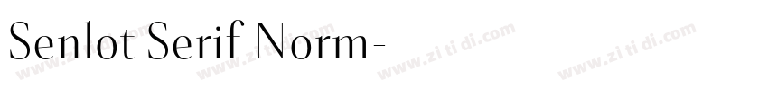 Senlot Serif Norm字体转换